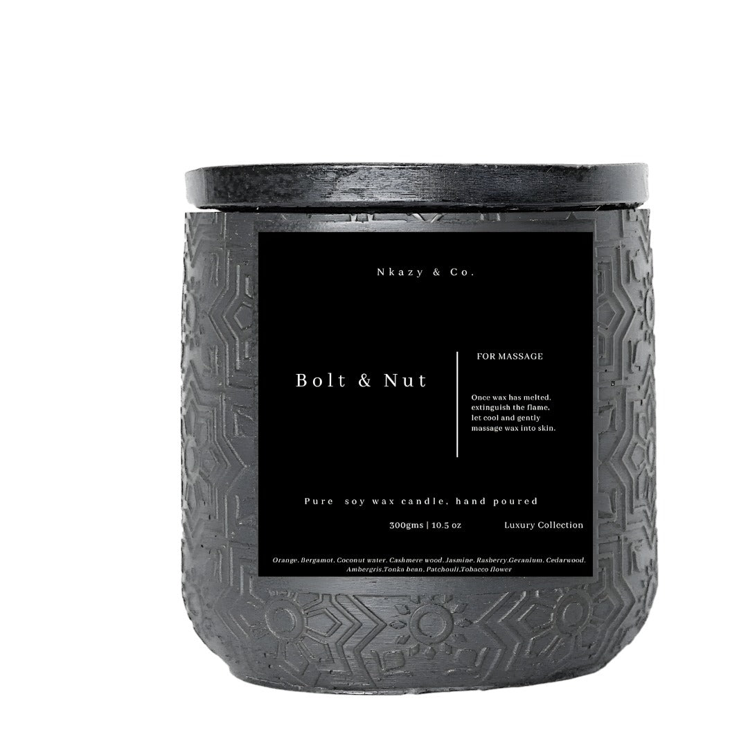 Bolt & Nut "Luxury pure soy wax massage candle"