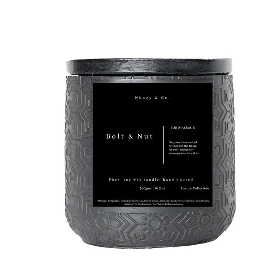 Bolt & Nut "Luxury pure soy wax massage candle"