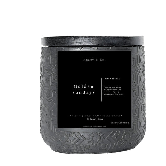 Golden Sundays "Luxury pure soy wax massage candle "