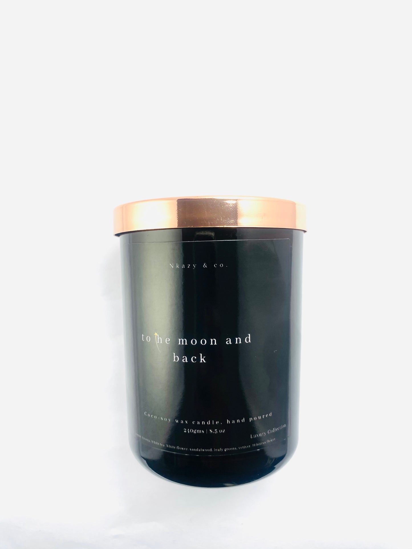 To the Moon and back "Luxury  coco-soy wax candle"